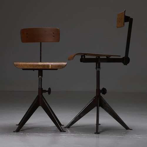 Industrial Machinist Chairs Attributed To Jean Prouve