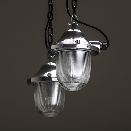 Industrial Prismatic Mine Pendant Light - 9 Available