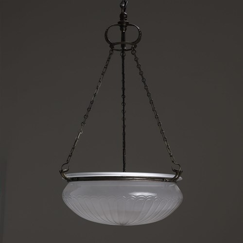 Large Antique Osler Plafonnier