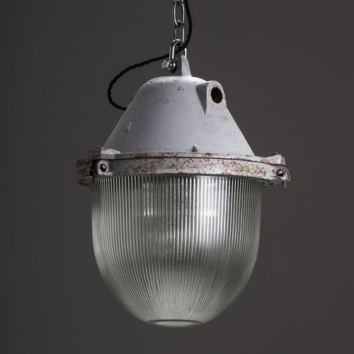 Large Industrial Prismatic Pendant Light