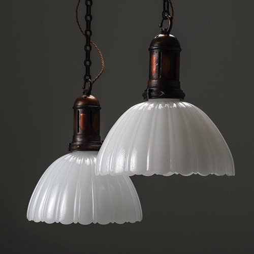 Large Jefferson Moonstone Pendant Lights