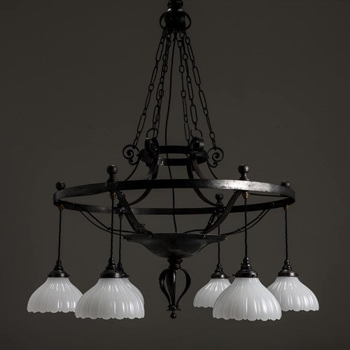 Monumental Church Moonstone Chandelier – 2 Available