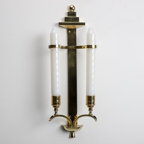 Original Art Deco Brass Wall Light