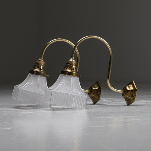 Pair Of Holophane Residence Reflector Wall Lights