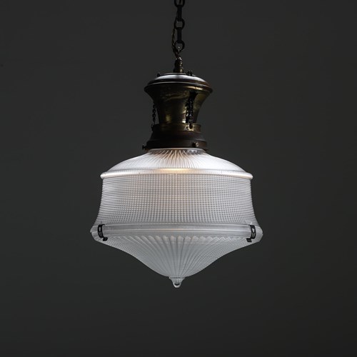 Rare Usa Holophane Pendant Light