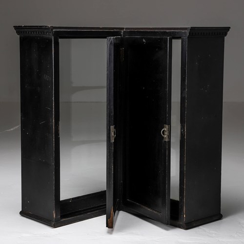 Victorian Ebonished Corner Display Cabinet