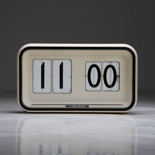 Vintage Cream 1950’S Station Flip Clock By Solari C. Udine