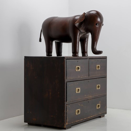 Vintage Omersa Leather Elephant