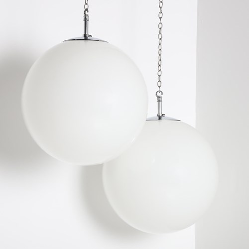 Xl Opaline Globes By Falks – 8 Available