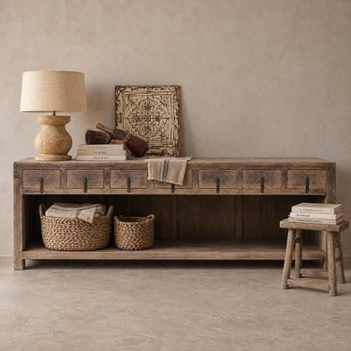 Cuthbert Reclaimed Elm Counter