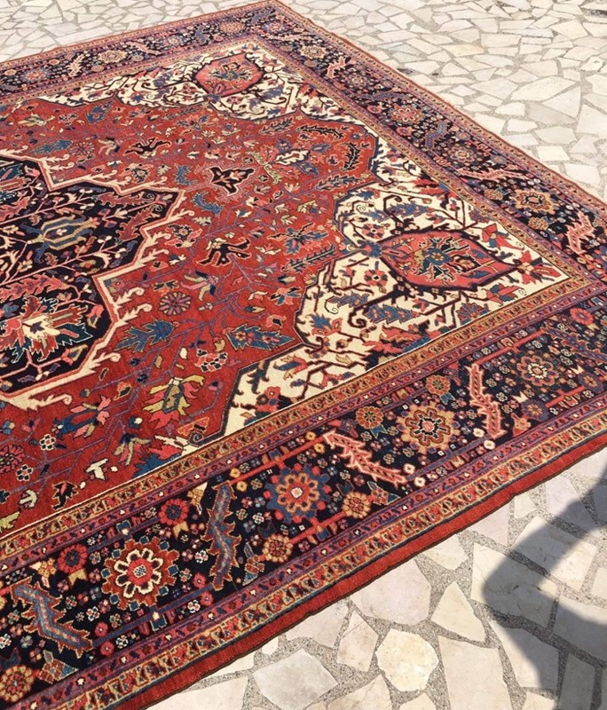 Antique Heriz Carpet with Medallion Design-cotswold-oriental-rugs-4-main-637775177475615519.jpeg