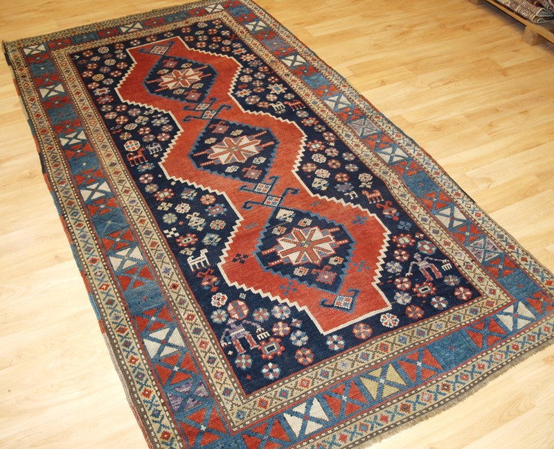 Antique Caucasian Karabagh or Armenian Kazak Rug-cotswold-oriental-rugs-p1089243-main-637850266761105083.JPG