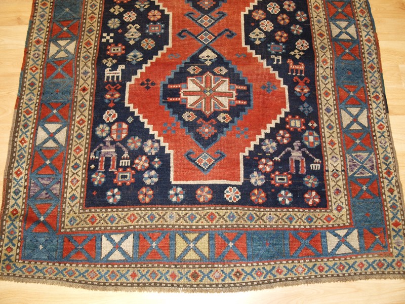 Antique Caucasian Karabagh or Armenian Kazak Rug-cotswold-oriental-rugs-p1089251-main-637850266889073164.JPG