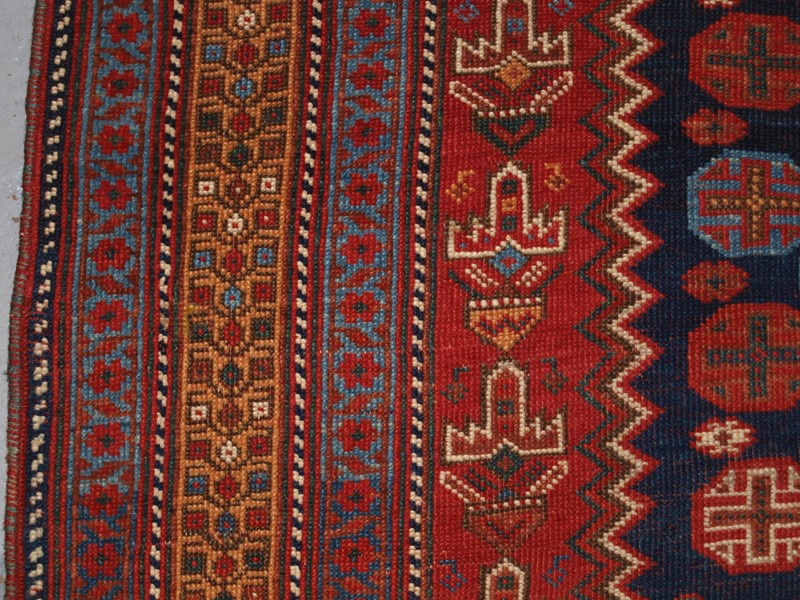 Antique Afshar Long Rug with Large Medallion-cotswold-oriental-rugs-p1105656-main-637746578032841116.JPG