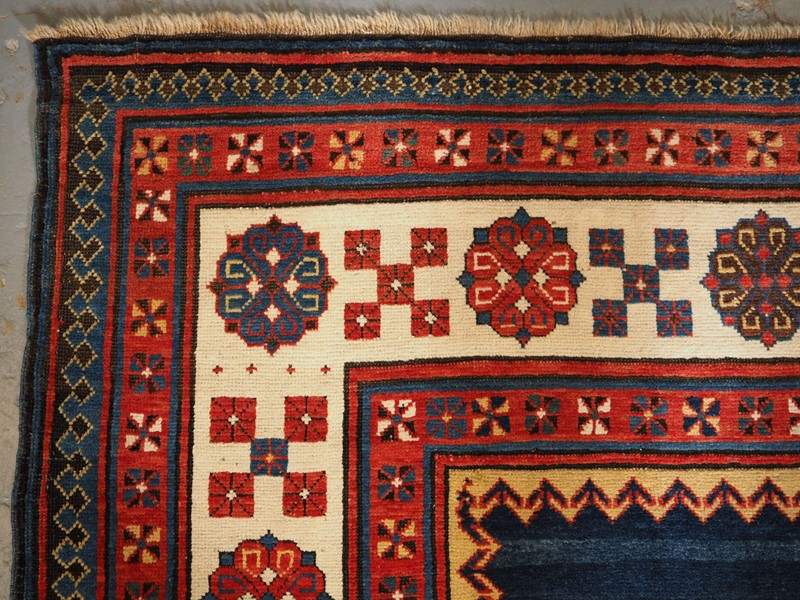 Antique Caucasian Talish Long Rug, Indigo Field-cotswold-oriental-rugs-p1190054-main-637744029817872313.JPG
