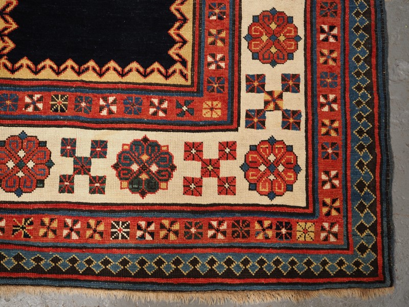 Antique Caucasian Talish Long Rug, Indigo Field-cotswold-oriental-rugs-p1190059-main-637744029918809111.JPG