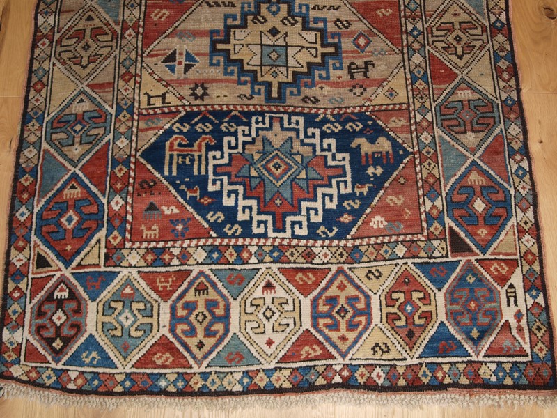 Antique Caucasian Kazak Rug with Faded Soft Colour-cotswold-oriental-rugs-p2276767-main-637774274871699581.JPG