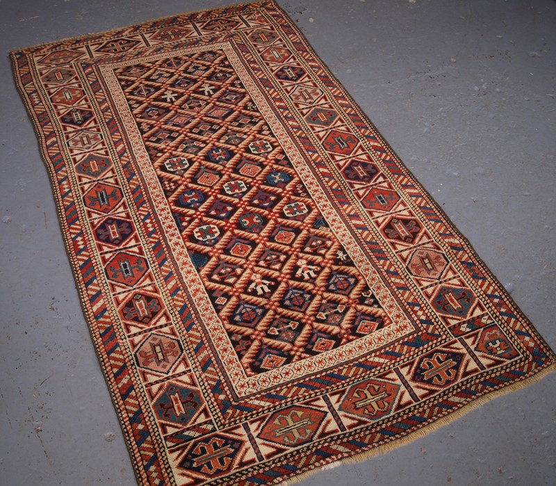 Antique Caucasian Dagestan Rug with Lattice Design-cotswold-oriental-rugs-p4291637-main-637756805476865940.JPG
