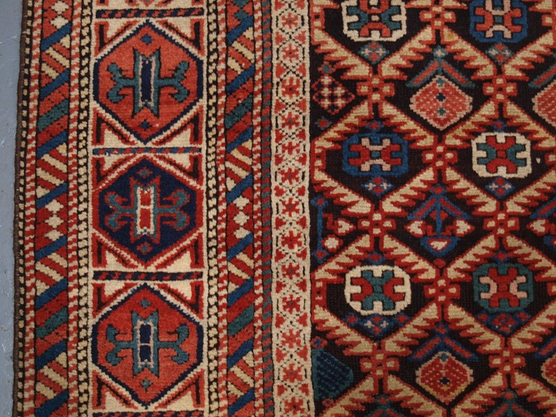 Antique Caucasian Dagestan Rug with Lattice Design-cotswold-oriental-rugs-p4291642-main-637756805602334306.JPG