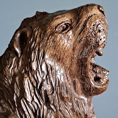 19TH Century Chip Carved Lions