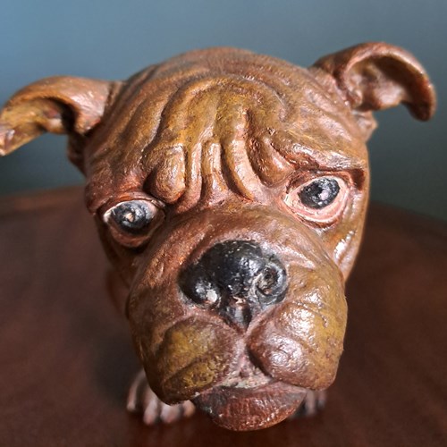 Victorian Bulldog Inkwell