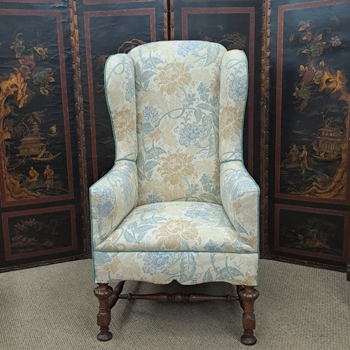 19TH Century Wing Armchair In The 17TH Century Style