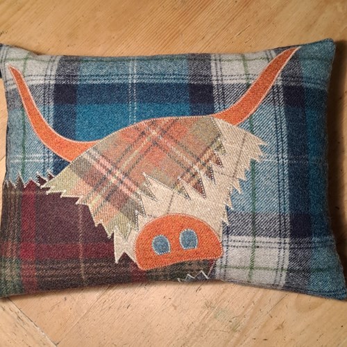 Handmade Highland Cow Cushion 