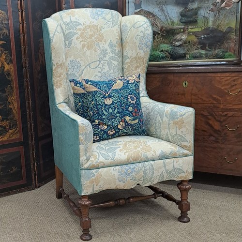 Newly Upholstered 19TH Century Wing Armchair In The 17TH Century Style
