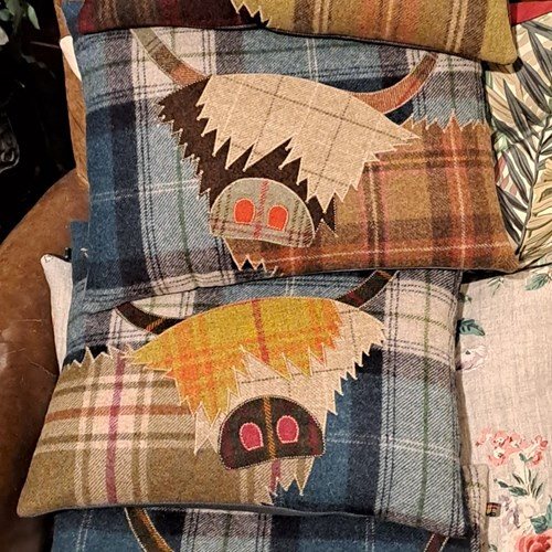 Handmade Highland Cow Cushion 