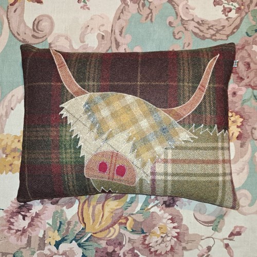 Handmade Highland Cow Cushion 