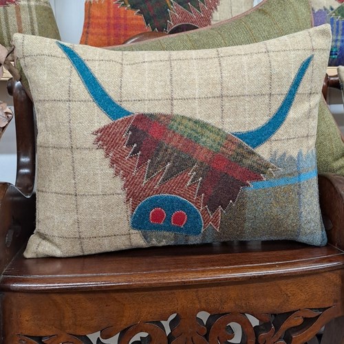 Handmade Highland Cow Cushion 
