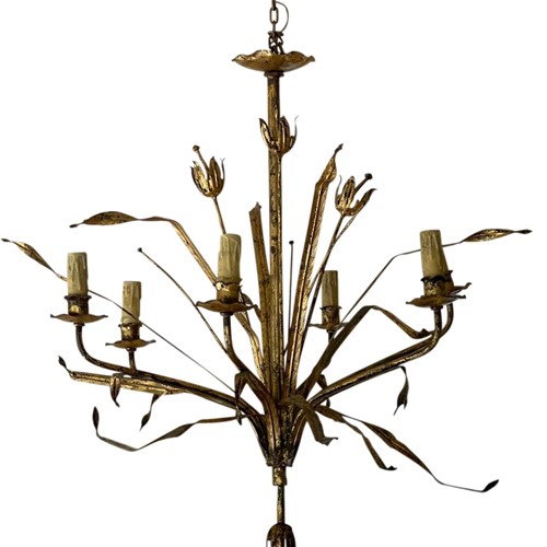 A mid century french gilt chandelier