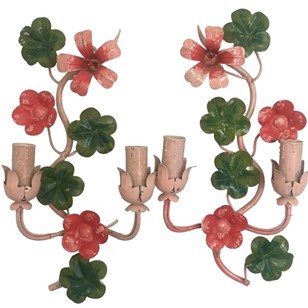 A Pair Of Italian Painted Tole 'Ger...