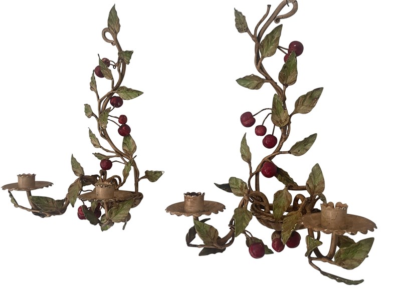 A Pair Of 1940S Tole 'Sicilian Cherry' Sconces-covelli-tennant-img-7969-main-638149095425990720.jpg