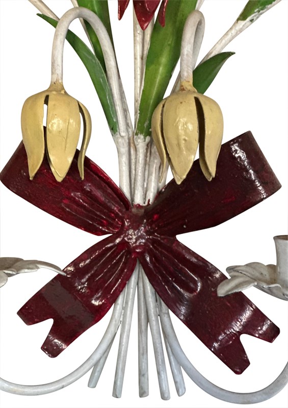An Italian Painted Tole 'Ribbon Tied Tulips' Sconce, 1940S-covelli-tennant-img-8371-main-638193332687144289.jpg