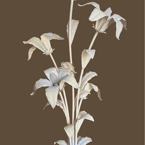 A Vintage Hans Kogl Toleware 'Flowering Lily' Floor Lamp, 1960S