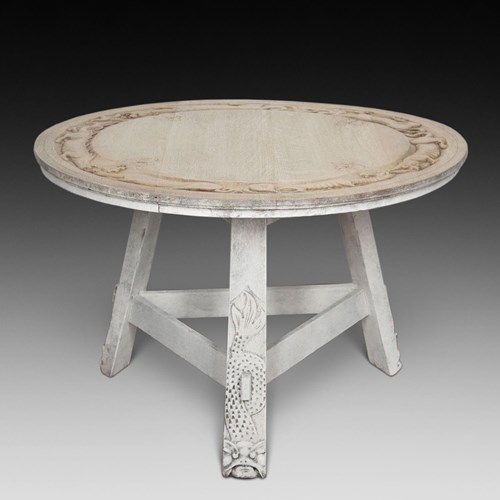 19Th Century Bleached Oak Centre Table