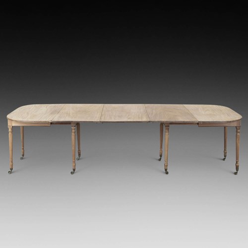 19Th Century English Bleached Mahogany Dining Table