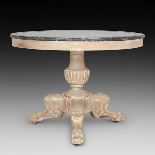 19Th Century French Bleached Walnut Gueridon