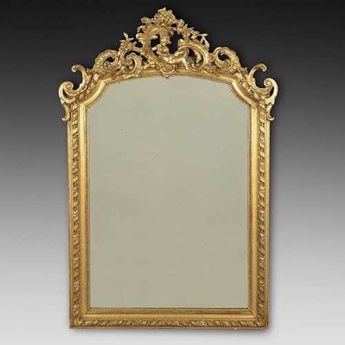 19Th Century Gilt Over Mantle Mirror