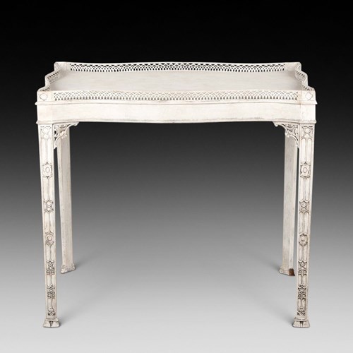 19Th Century Painted Chippendale Revival Side Table