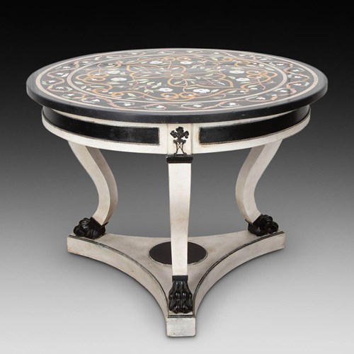 19Th Century Painted Marble Top Centre Table