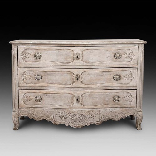 19Th Century Serpentine Commode Chest Of Drawers