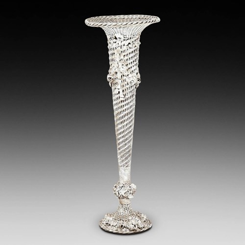 20Th Century English Wicker Flower Holder