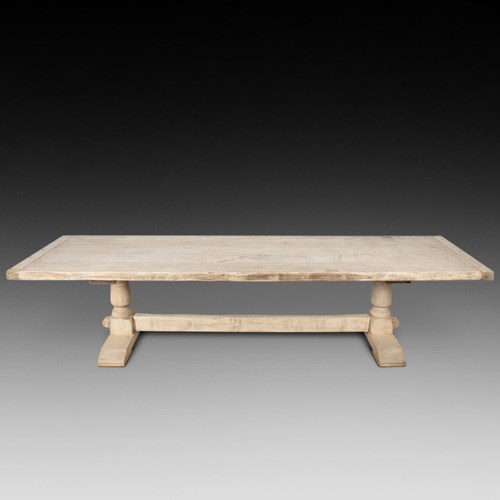 21St Century Large Bleached Oak Refectory Table