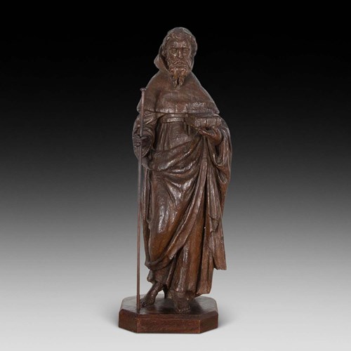 Early 19Th Century Carved Religious Figure