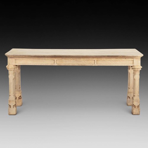 Early 19Th Century English Bleached Oak Serving Table