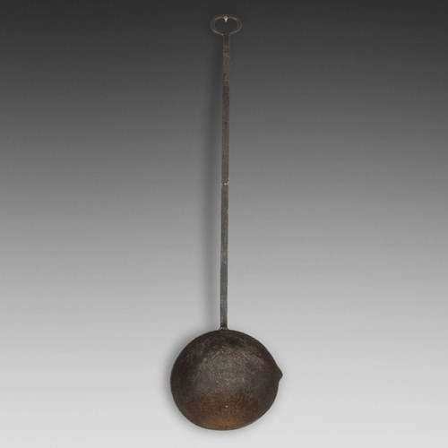 Giant 19Th Century Cast Iron Spoon Ladle