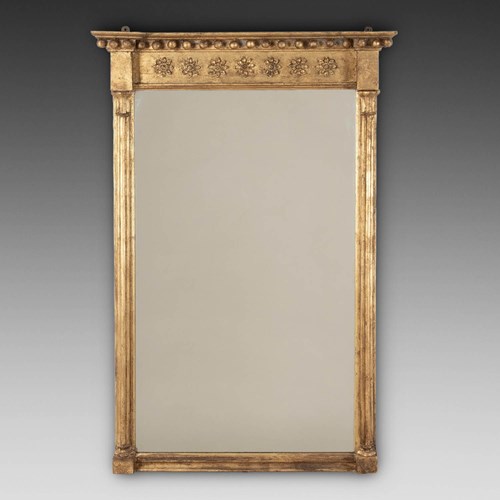 Late 19Th Century English Decorative Gilt Pier Mirror