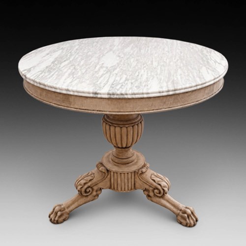 Late 19Th Century French Bleached Walnut Gueridon